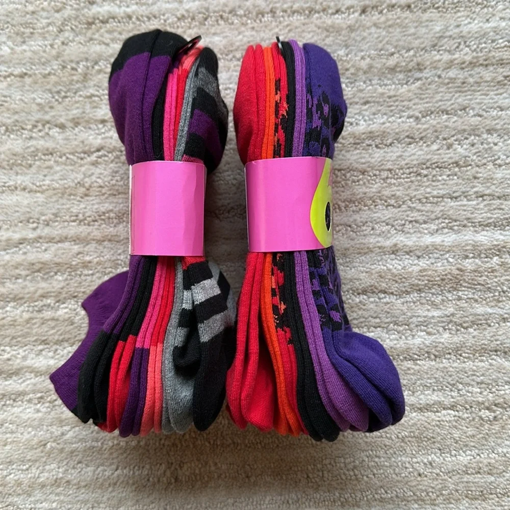 2 Sets of 6 Pairs Each of HUE Womens Cotton Sneaker Liner No Show Socks